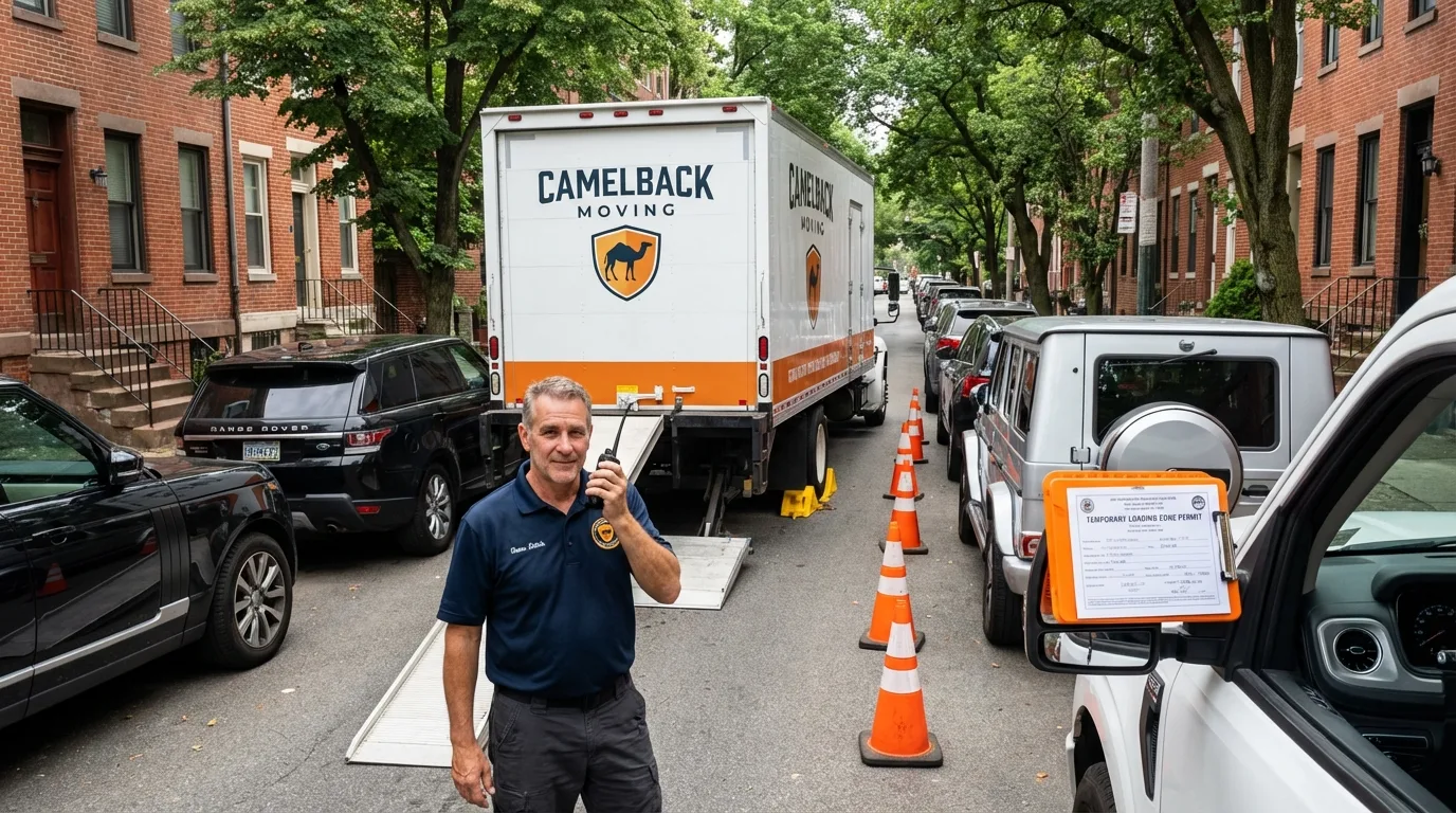 City street loading permit setup in Island Park, NY